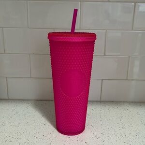 Hot Pink Starbucks Tumbler Cup